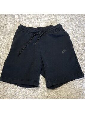 Nike Shorts Mens Small Black Tech Fleece Sportswear Drawstring Athletic Size S